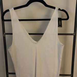 White Ribbed Tank top
